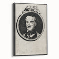 Vintage Gothic Prints - Edgar Allan Poe Portrait Gothic Canvas Art
