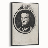Vintage Gothic Prints - Edgar Allan Poe Portrait Gothic Canvas Art