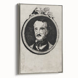 Vintage Gothic Prints - Edgar Allan Poe Portrait Gothic Canvas Art