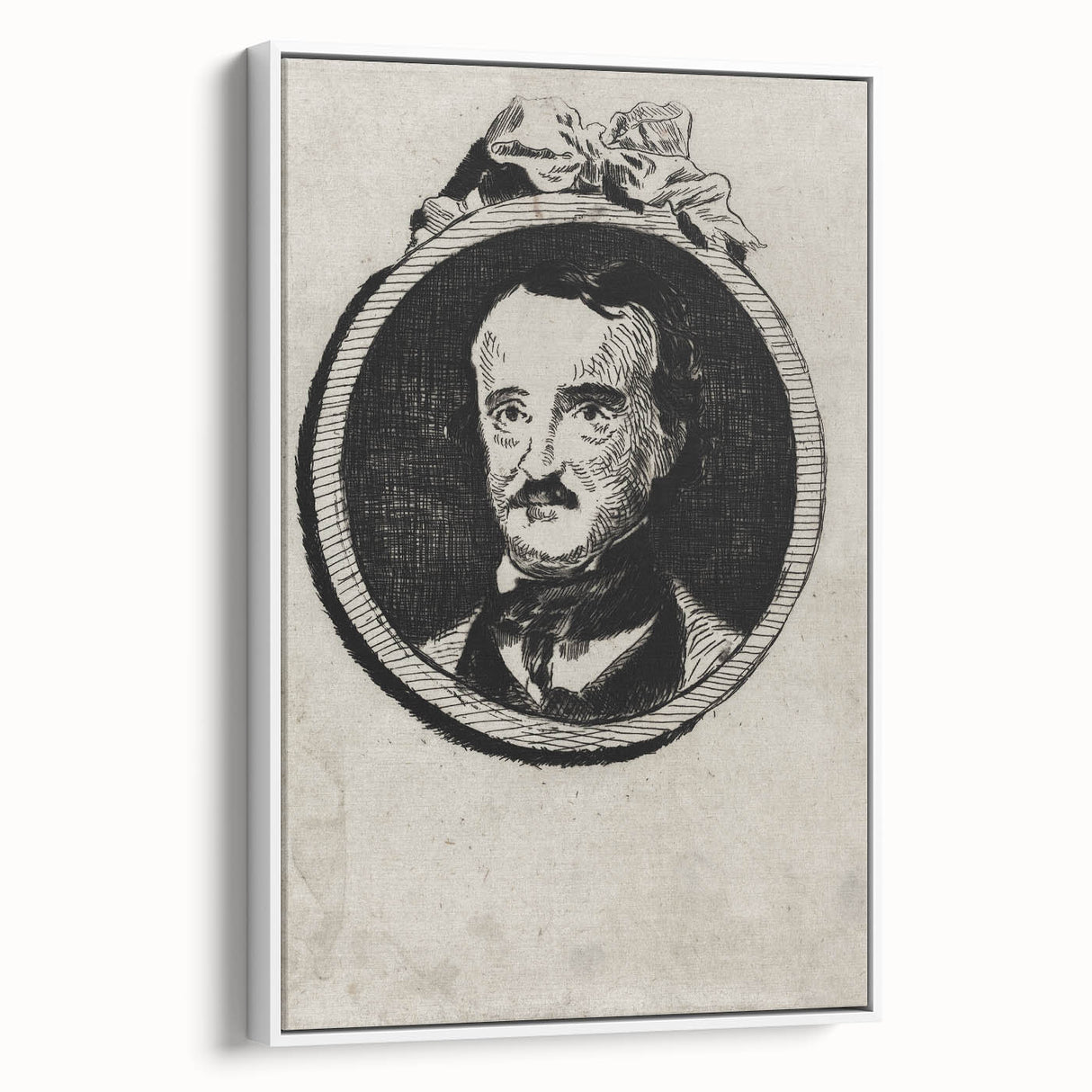 Vintage Gothic Prints - Edgar Allan Poe Portrait Gothic Canvas Art