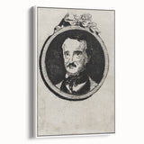 Vintage Gothic Prints - Edgar Allan Poe Portrait Gothic Canvas Art