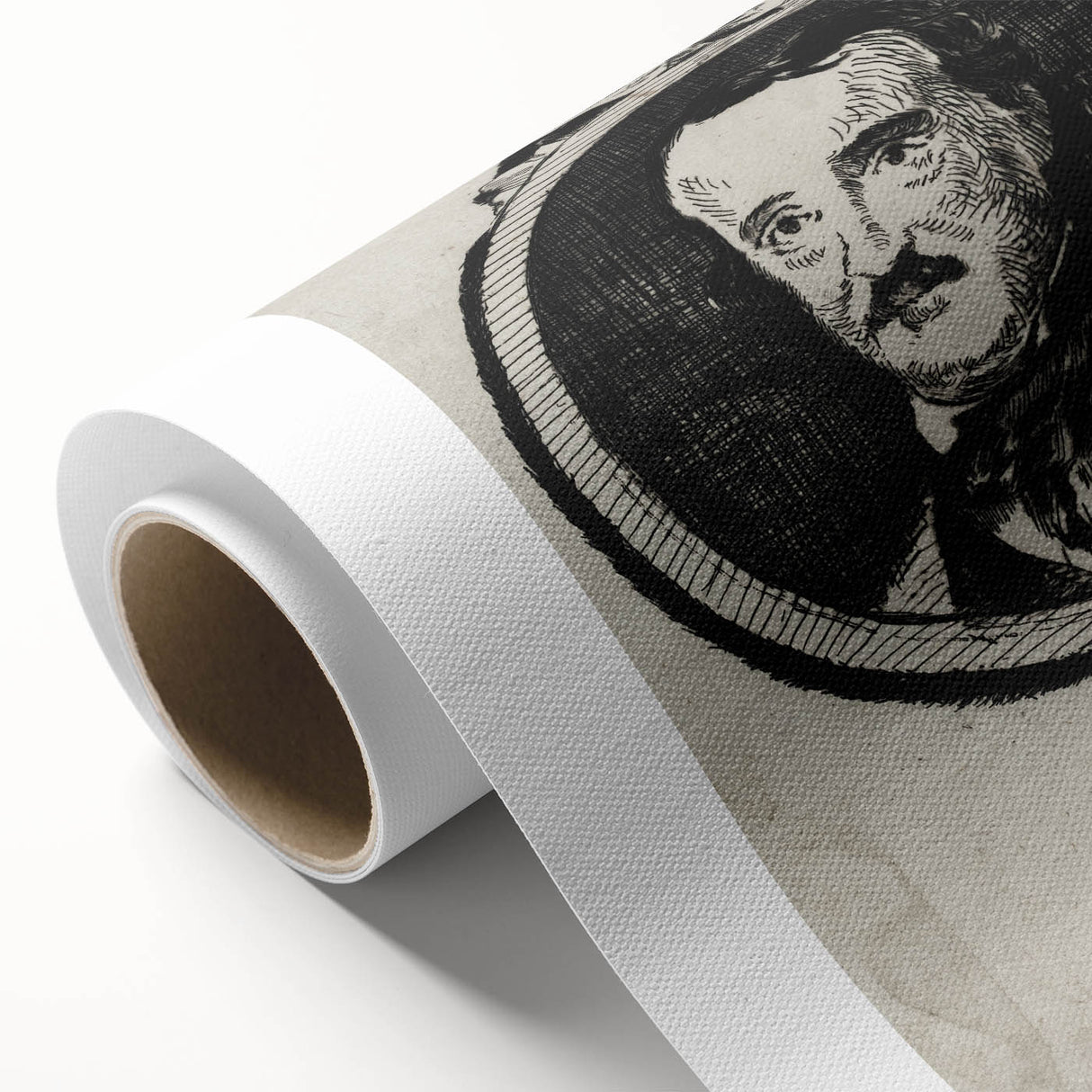 Vintage Gothic Prints - Edgar Allan Poe Portrait Gothic Canvas Art