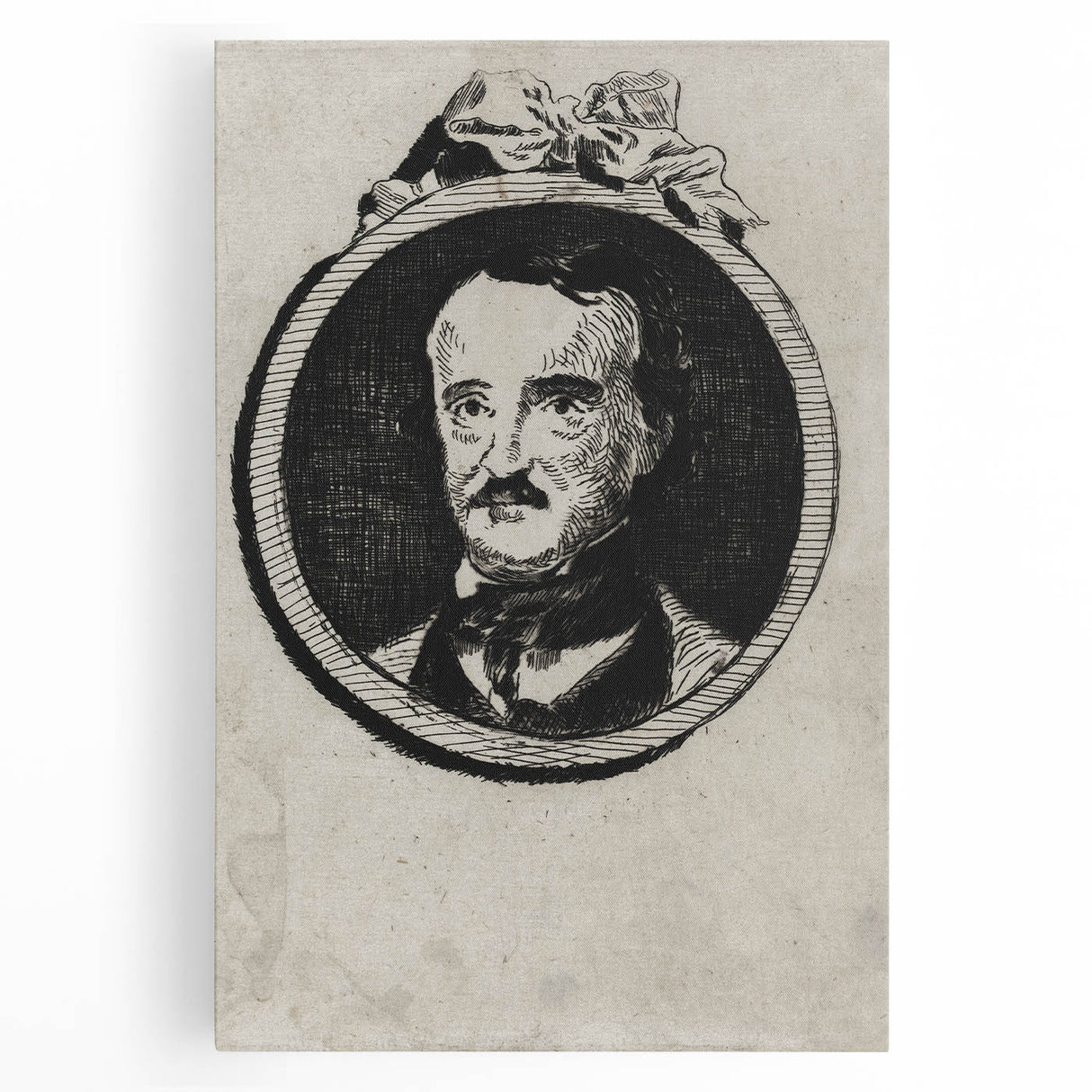 Vintage Gothic Prints - Edgar Allan Poe Portrait Gothic Canvas Art