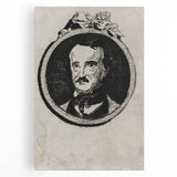 Vintage Gothic Prints - Edgar Allan Poe Portrait Gothic Canvas Art
