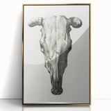 Gothic Artworks - Vintage Skull Illustration Medieval Gothic Canvas Print