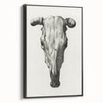 Gothic Artworks - Vintage Skull Illustration Medieval Gothic Canvas Print