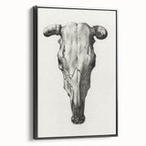 Gothic Artworks - Vintage Skull Illustration Medieval Gothic Canvas Print