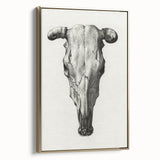 Gothic Artworks - Vintage Skull Illustration Medieval Gothic Canvas Print