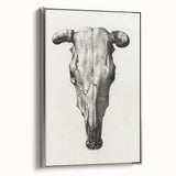 Gothic Artworks - Vintage Skull Illustration Medieval Gothic Canvas Print