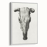 Gothic Artworks - Vintage Skull Illustration Medieval Gothic Canvas Print