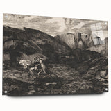 Medieval Gothic Canvas - Knight’s Journey Artwork for Dark Decor Style