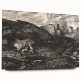 Medieval Gothic Canvas - Knight’s Journey Artwork for Dark Decor Style