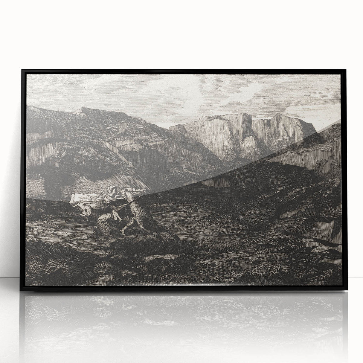 Medieval Gothic Canvas - Knight’s Journey Artwork for Dark Decor Style