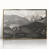 Medieval Gothic Canvas - Knight’s Journey Artwork for Dark Decor Style