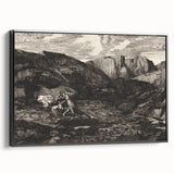 Medieval Gothic Canvas - Knight’s Journey Artwork for Dark Decor Style