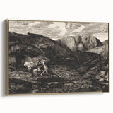 Medieval Gothic Canvas - Knight’s Journey Artwork for Dark Decor Style