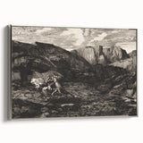 Medieval Gothic Canvas - Knight’s Journey Artwork for Dark Decor Style