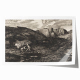 Medieval Gothic Canvas - Knight’s Journey Artwork for Dark Decor Style