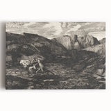 Medieval Gothic Canvas - Knight’s Journey Artwork for Dark Decor Style