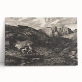 Medieval Gothic Canvas - Knight’s Journey Artwork for Dark Decor Style