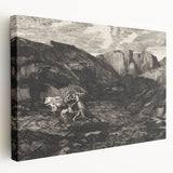 Medieval Gothic Canvas - Knight’s Journey Artwork for Dark Decor Style