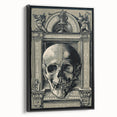 Medieval Gothic Canvas - Intricate Skull Illustration Gothic Wall Art