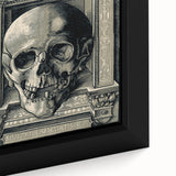 Medieval Gothic Canvas - Intricate Skull Illustration Gothic Wall Art
