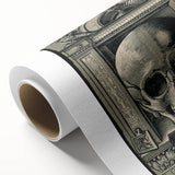 Medieval Gothic Canvas - Intricate Skull Illustration Gothic Wall Art