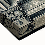 Medieval Gothic Canvas - Intricate Skull Illustration Gothic Wall Art