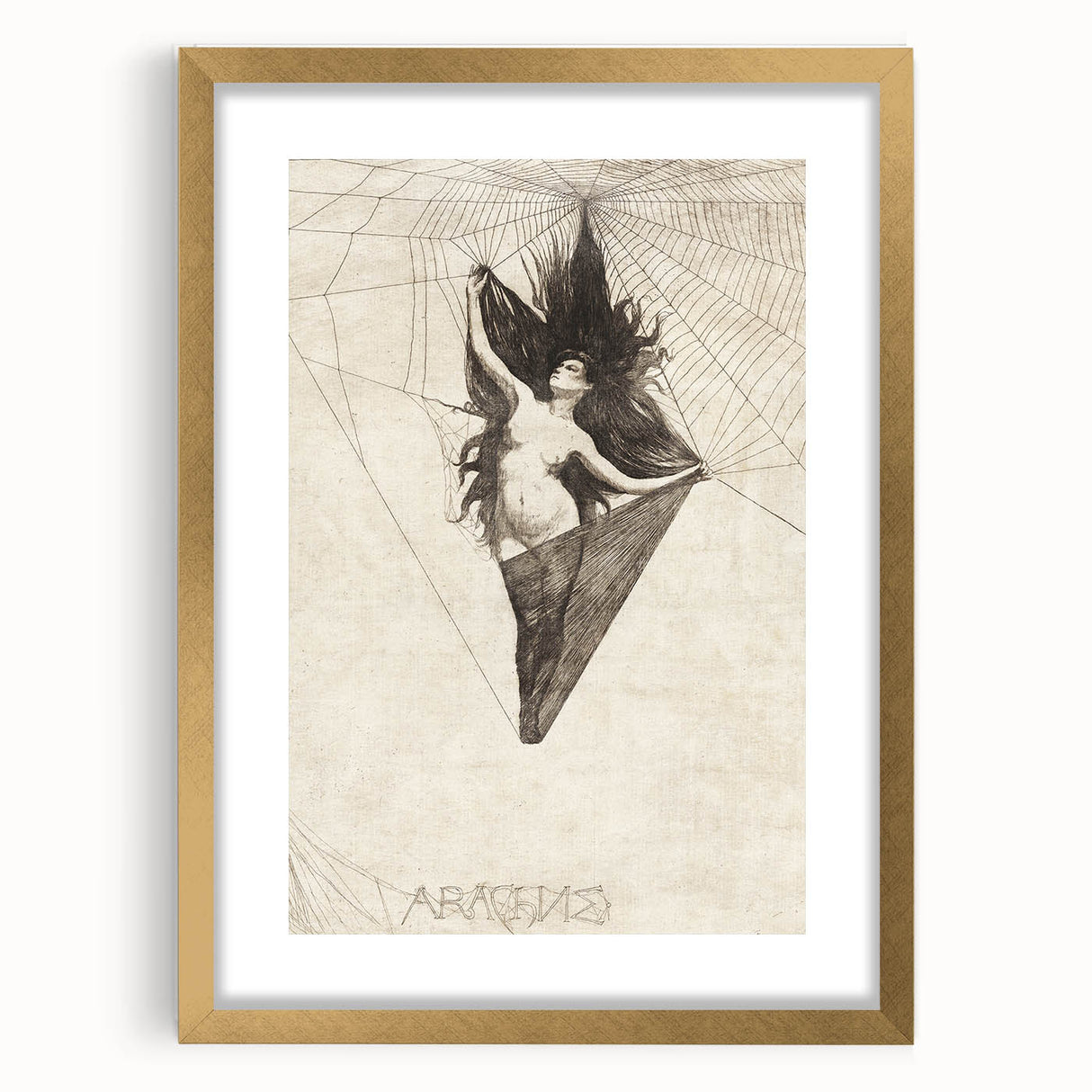 Gothic Artworks - Arachne Illustration Dark Medieval Gothic Canvas Print