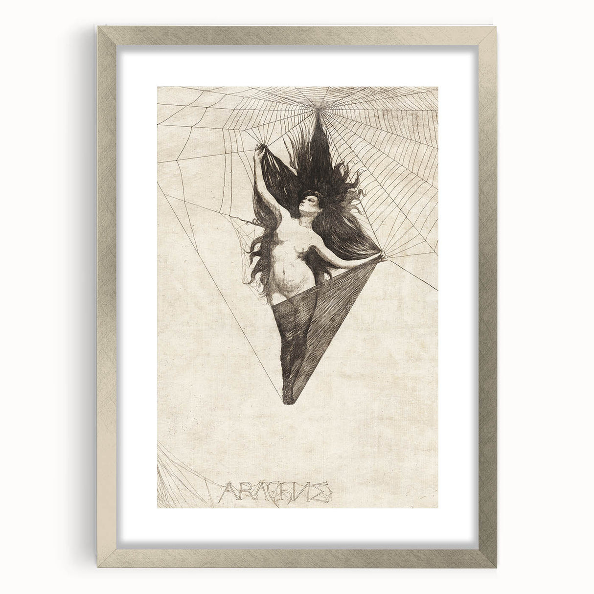 Gothic Artworks - Arachne Illustration Dark Medieval Gothic Canvas Print