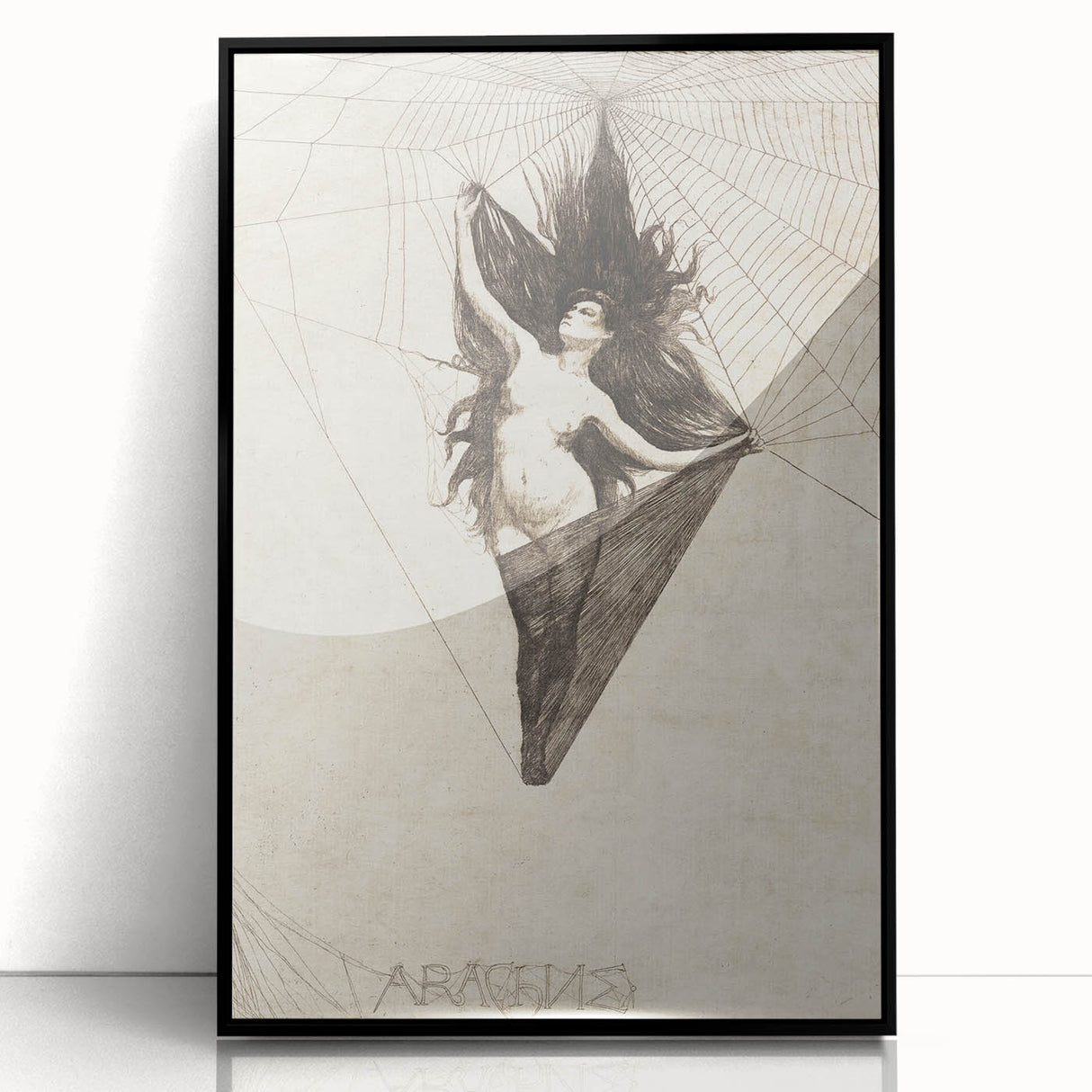 Gothic Artworks - Arachne Illustration Dark Medieval Gothic Canvas Print