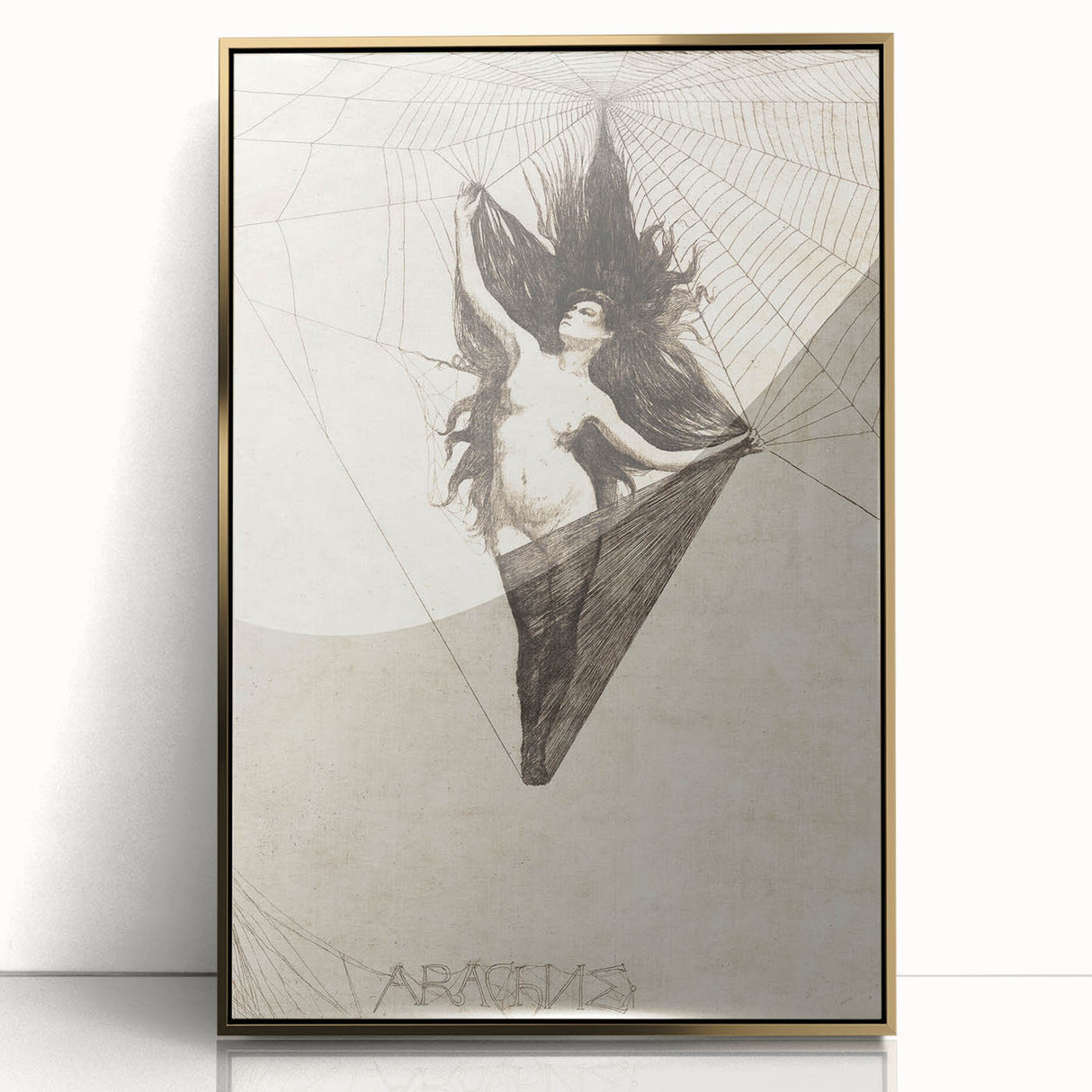 Gothic Artworks - Arachne Illustration Dark Medieval Gothic Canvas Print