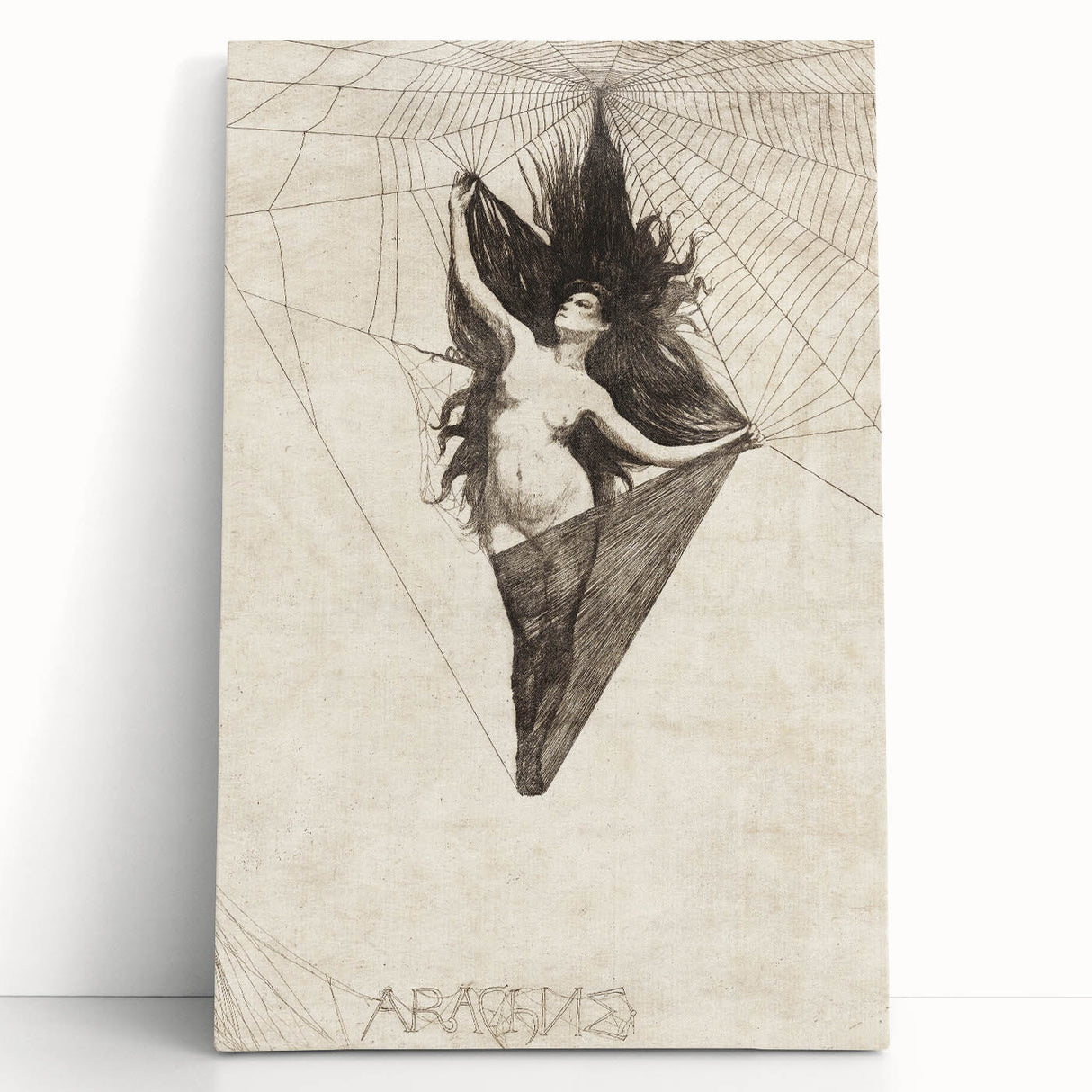 Gothic Artworks - Arachne Illustration Dark Medieval Gothic Canvas Print
