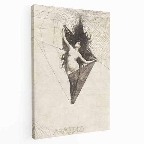 Gothic Artworks - Arachne Illustration Dark Medieval Gothic Canvas Print