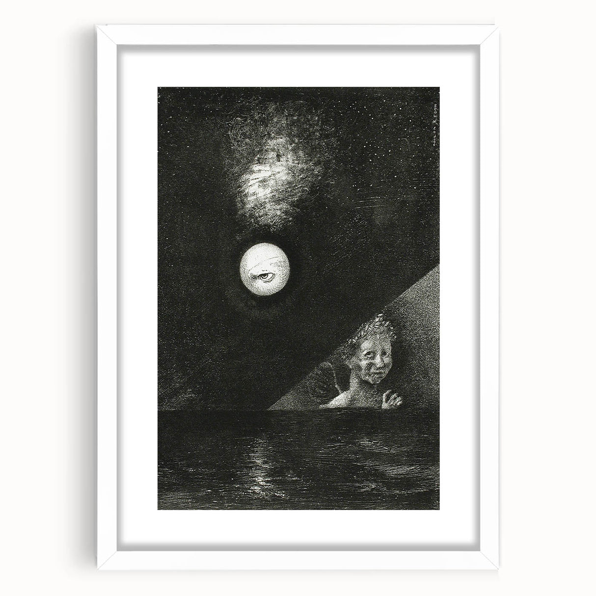 Dark Decor Style - Surreal Gothic Moon and Angel Gothic Canvas Print