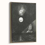 Dark Decor Style - Surreal Gothic Moon and Angel Gothic Canvas Print