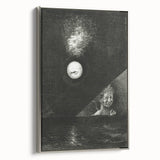 Dark Decor Style - Surreal Gothic Moon and Angel Gothic Canvas Print