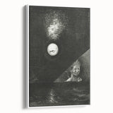 Dark Decor Style - Surreal Gothic Moon and Angel Gothic Canvas Print
