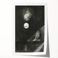 Dark Decor Style - Surreal Gothic Moon and Angel Gothic Canvas Print