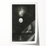 Dark Decor Style - Surreal Gothic Moon and Angel Gothic Canvas Print