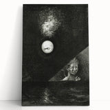Dark Decor Style - Surreal Gothic Moon and Angel Gothic Canvas Print