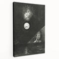 Dark Decor Style - Surreal Gothic Moon and Angel Gothic Canvas Print