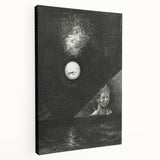 Dark Decor Style - Surreal Gothic Moon and Angel Gothic Canvas Print