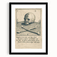 Vintage Gothic Prints - Skull and Crossbones Medieval Gothic Canvas Art