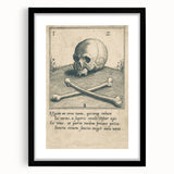 Vintage Gothic Prints - Skull and Crossbones Medieval Gothic Canvas Art