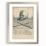 Vintage Gothic Prints - Skull and Crossbones Medieval Gothic Canvas Art