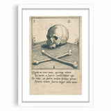 Vintage Gothic Prints - Skull and Crossbones Medieval Gothic Canvas Art