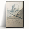 Vintage Gothic Prints - Skull and Crossbones Medieval Gothic Canvas Art