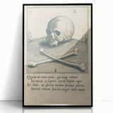 Vintage Gothic Prints - Skull and Crossbones Medieval Gothic Canvas Art
